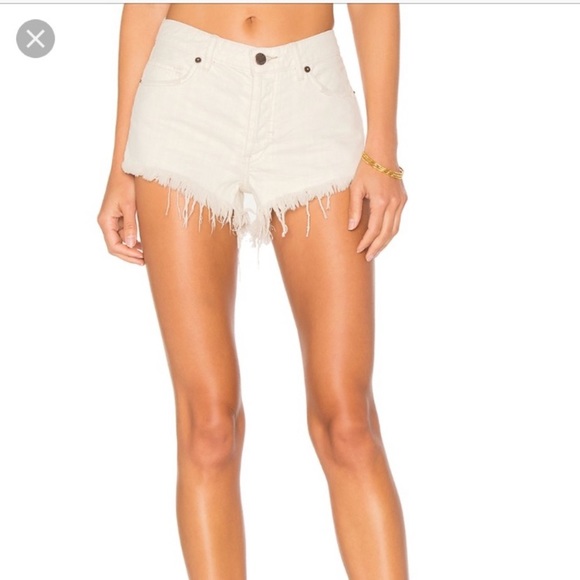 Free People Distressed White Jeans